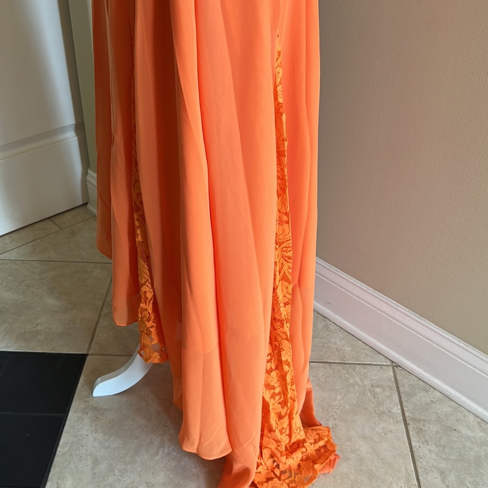 JJ’s House Formal Gown Size 16W Orange Maxi New with Tags - Picture 6 of 14